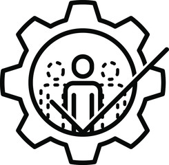 Capable icon, vector line illustration