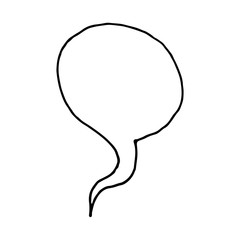 Hand drawn shapes of speech bubble. Hand drawn cartoon doodle vector illustration.