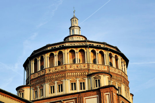 Italy , Milan - Santa Maria delle Grazie Church in downtown of the city, Cenacolo, Ultima cena di Leonardo