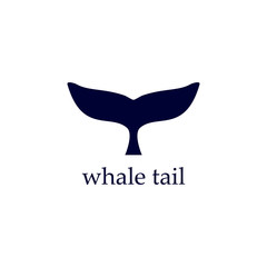 Whale tail icon vector illustration, whale tail sign isolated on white background.