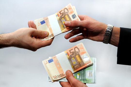 Euros - Money - euro cash background. Euro Money Banknotes