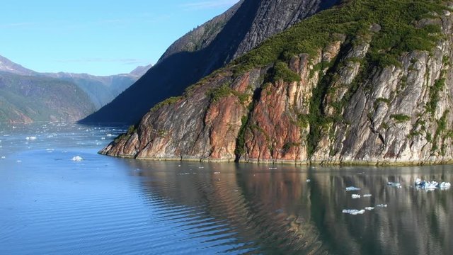 Narrow Channel of the Tracy Arm Fjord, south of Juneau, Alaska.