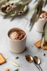 Masala chai latte with almond milk