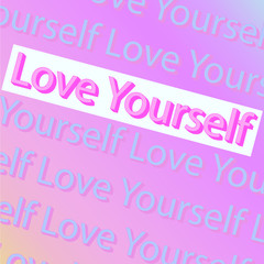 Love Yourself phrase vector illustration. Inspirational graphic design for print for poster, t-shirt, sweatshirt, sticker, label, bags.