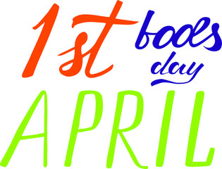 1 st fools day april  vector river lettering