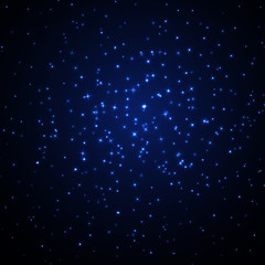 Obraz na płótnie Canvas Shining stars in night blue background. Stars on dark blue sky. Vector illustration