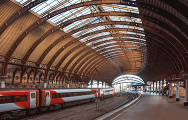 York train station in Yorkshire, England.