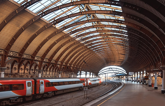 York train station in Yorkshire, England.