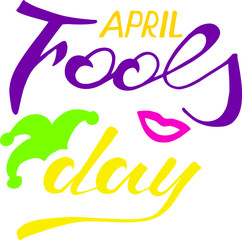  vector lettroring illustration april fools day