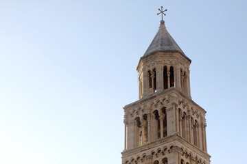 Saint Domnius bell tower, historic landmark in Split, Croatia.