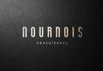 Gold Hot Foil and Paper Texture Effect Mockup