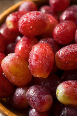 Raw Organic Red Grapes