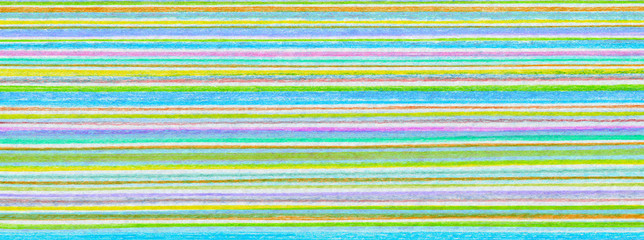 Color pencil strip line stroke. Abstract background. Horizontal long banner.