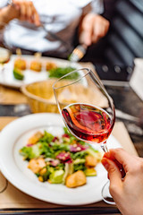 tasty lunch in the cafe