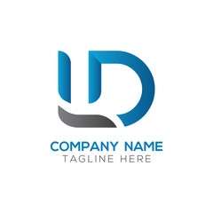 Initial LD letter Business Logo Design vector Template. Abstract Letter LD logo Design