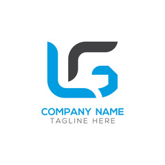 Initial LG letter Business Logo Design vector Template. Abstract Letter LG logo Design