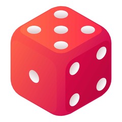 Success dice icon. Isometric of success dice vector icon for web design isolated on white background