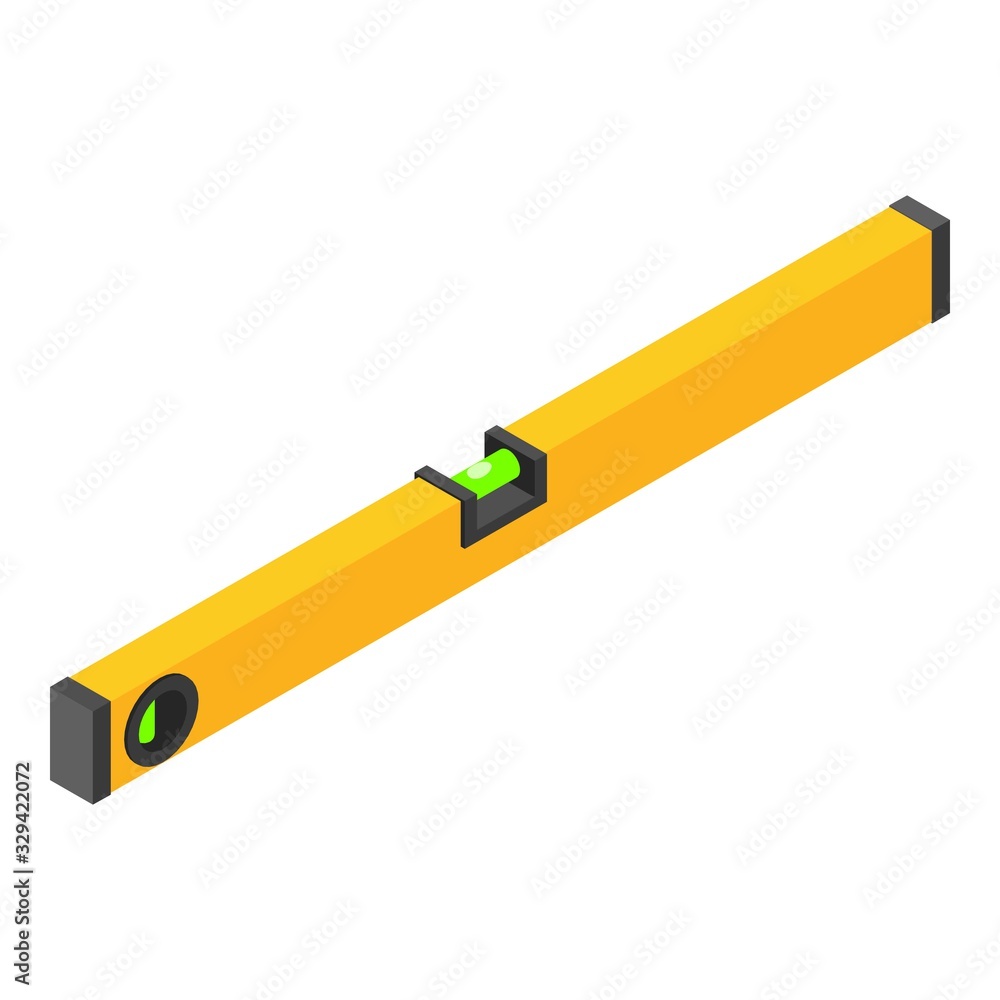 Poster level tool icon. isometric of level tool vector icon for web design isolated on white background