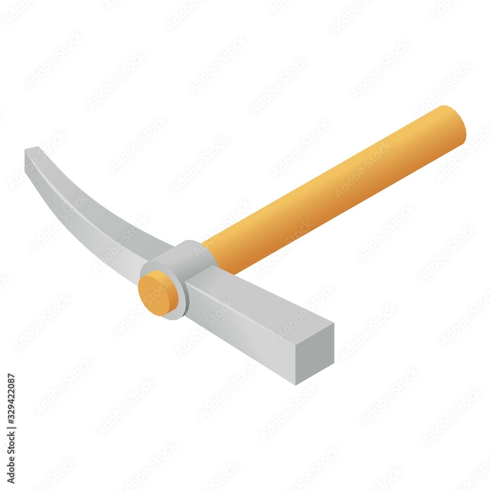 Aufkleber hand pick axe icon. isometric of hand pick axe vector icon for web design isolated on white backgrou