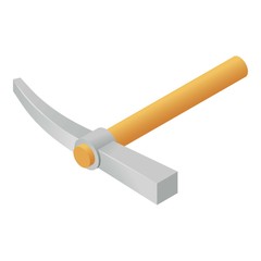 Hand pick axe icon. Isometric of hand pick axe vector icon for web design isolated on white background