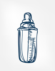shaker vector one line art drink isolated sketch