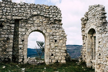 Ruins of an old castle in Buscemi