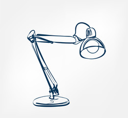 Obraz premium table lamp one line vector design element isolated