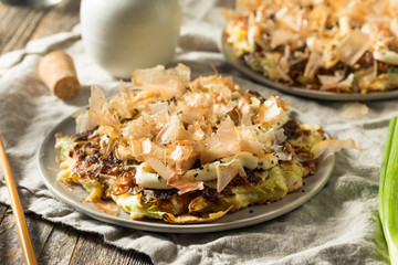 Homemade Japaense Okonomiyaki Cabbage Pancake