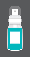 Hand sanitizer icon vector. Anti-bacterial Spray. Personal hygiene dispenser, infection control symbol against colds, flu, coronavirus.