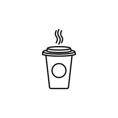 coffee line illustration icon on white background