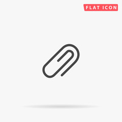 Obraz premium Paperclip flat vector icon