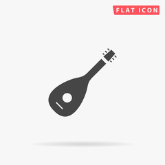 Lute flat vector icon