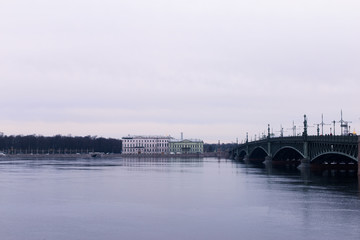 Fototapeta na wymiar Streets of St. Petersburg the Neva River and canals