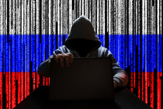 Cyber attack of a Russian hacker. War of the future, a threat from the virtual worlds.