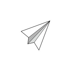 Paper airplane, Stock Vector illustration isolated on white background.