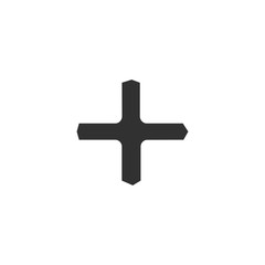 Plus or cross symbols. cross sign isolated on a white background. Vector illustration.