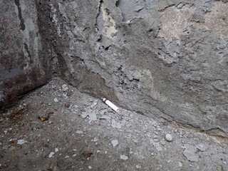 texture colored wall of an old building in a big city