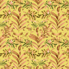 floral seamless pattern,watercolor