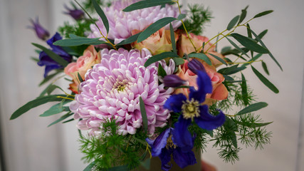 deliciously beautiful composition of fresh flowers, love