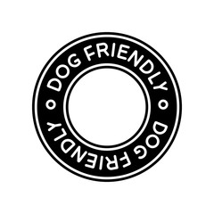 Dog friendly area black glyph icon. Doggy permitted, domestic animals care territory. Puppies welcome terrain, pets allowed zone. Silhouette symbol on white space. Vector isolated illustration