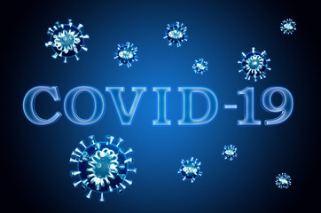 COVID-19, coronavirus concept background. 3D rendering