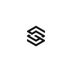 vector logo with the initials "SG" which is clean, unique and simple