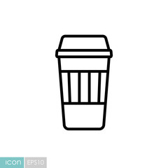 Takeaway paper coffee cup vector icon