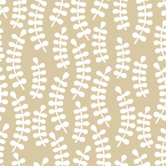 Vector seamless floral pattern with hand drawn small branches. Cute simple design for wallpaper, fabric, textile, wrapping paper