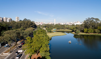 Ibirapuera park in Sao Paulo city, Brazil.