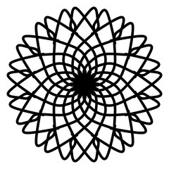 Obraz premium Abstract mandala on white background. Greeting Card, Invitation, Tattoo. Anti-Stress Therapy Pattern.