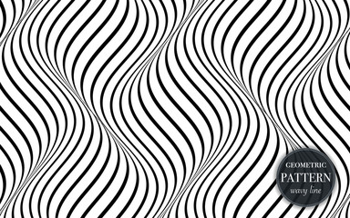 Abstract waving line geometric pattern background for cover, greeting card, flyer. fabric ornament for print. textured minimalism style design wallpaper. Creative vector illustration template