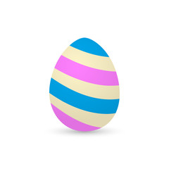 Isolated decorated easter eggs