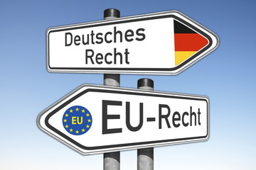 Wegweiser, Anwendungsvorrang, Deutsches Recht und EU-Recht