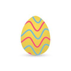 Isolated decorated easter eggs